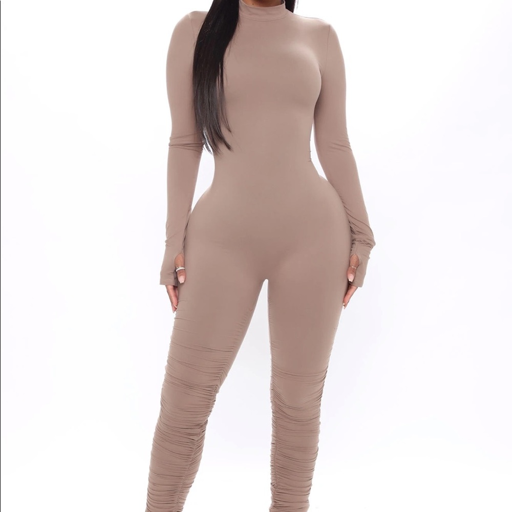 Tan jumpsuit